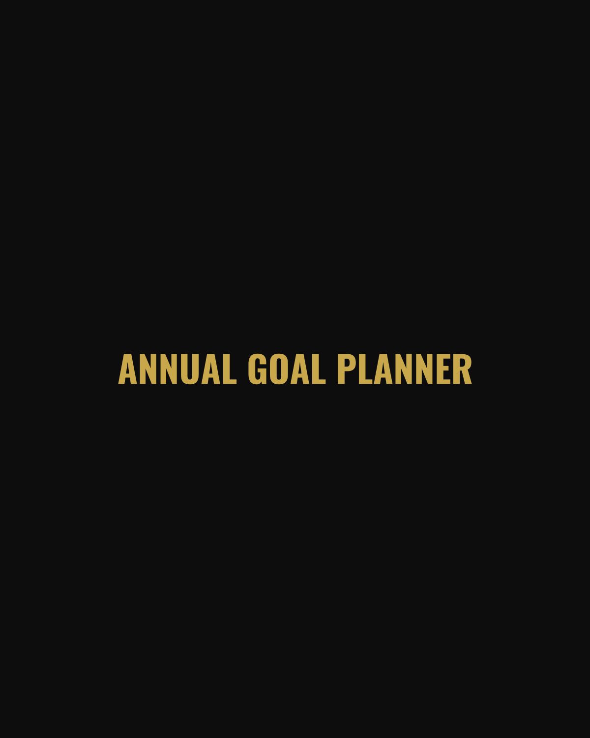 Annual Goal Planner